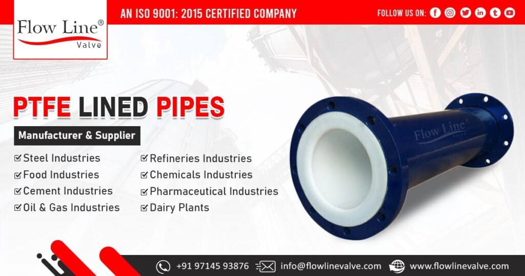 Supplier of PTFE lined Pipes in India