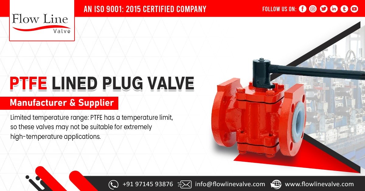 Top Supplier of PTFE Lined Plug Valves in India