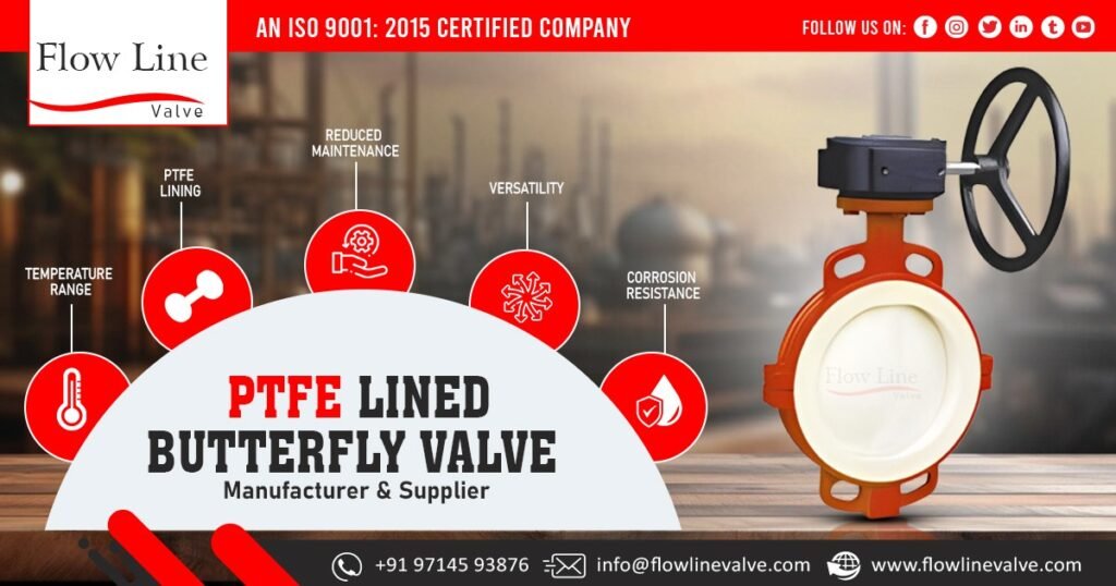 Supplier of PTFE Lined Butterfly Valves in India
