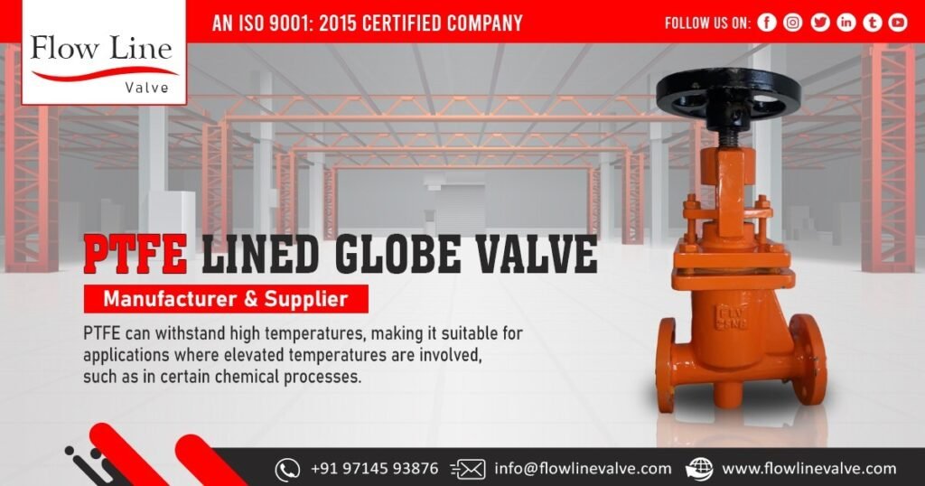 PTFE Lined Globe Valve Supplier in Gujarat