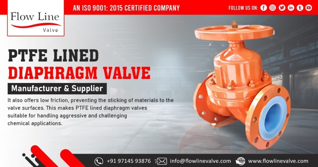 PTFE Lined Diaphragm Valves Supplier in Rajasthan