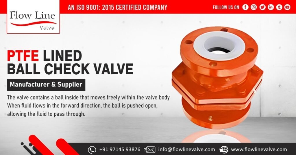 PTFE Lined Ball Check Valve Supplier in Maharashtra