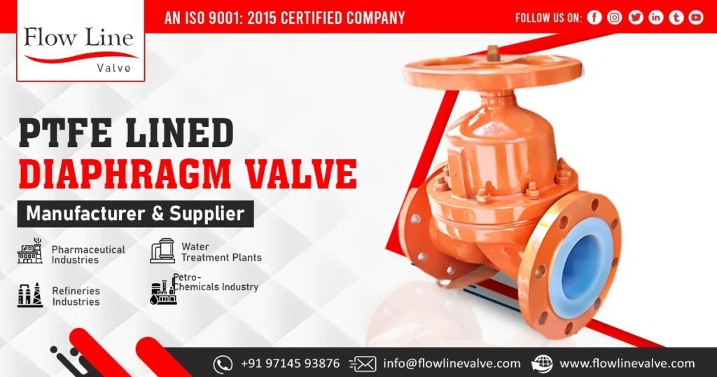 Supplier of PTFE Lined Diaphragm Valves in Hyderabad