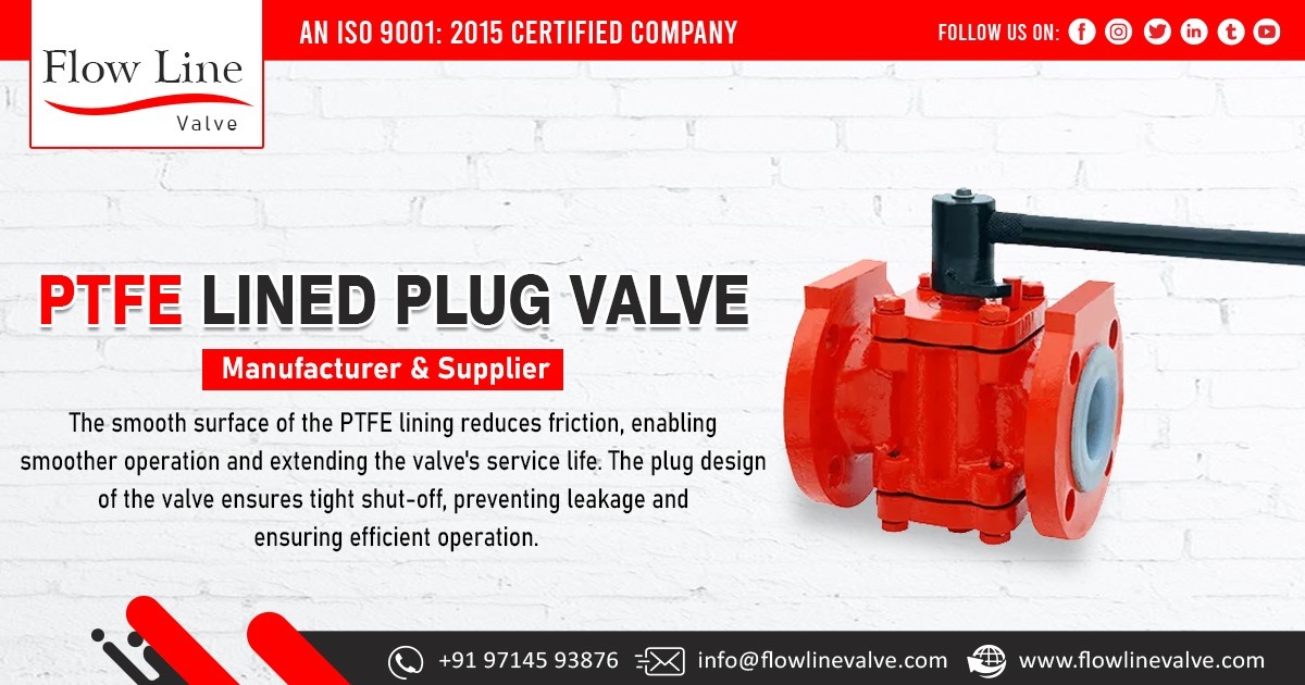 Supplier of PTFE Lined Plug Valves in Uttar Pradesh