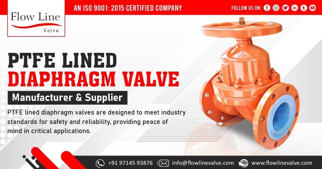Supplier of PTFE Lined Diaphragm Valves in Uttar Pradesh