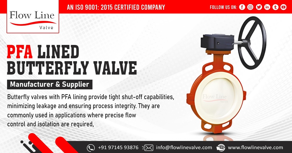 Supplier of PFA Lined Butterfly Valves in Andhra Pradesh