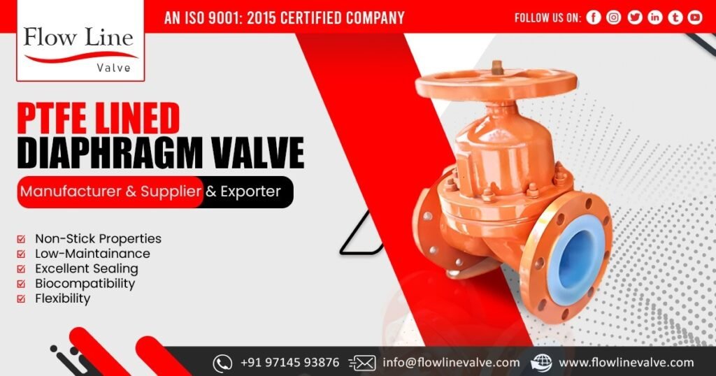 Supplier of PTFE Lined Diaphragm Valves in Bihar