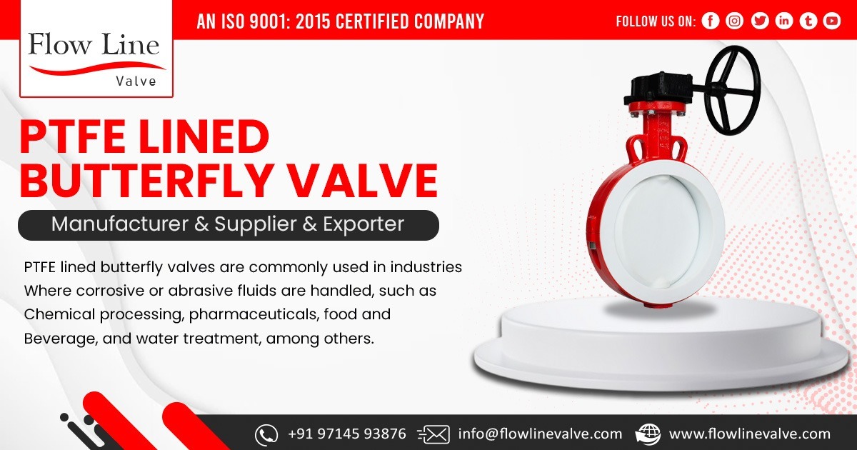Supplier of PTFE Lined Butterfly Valve in Telangana