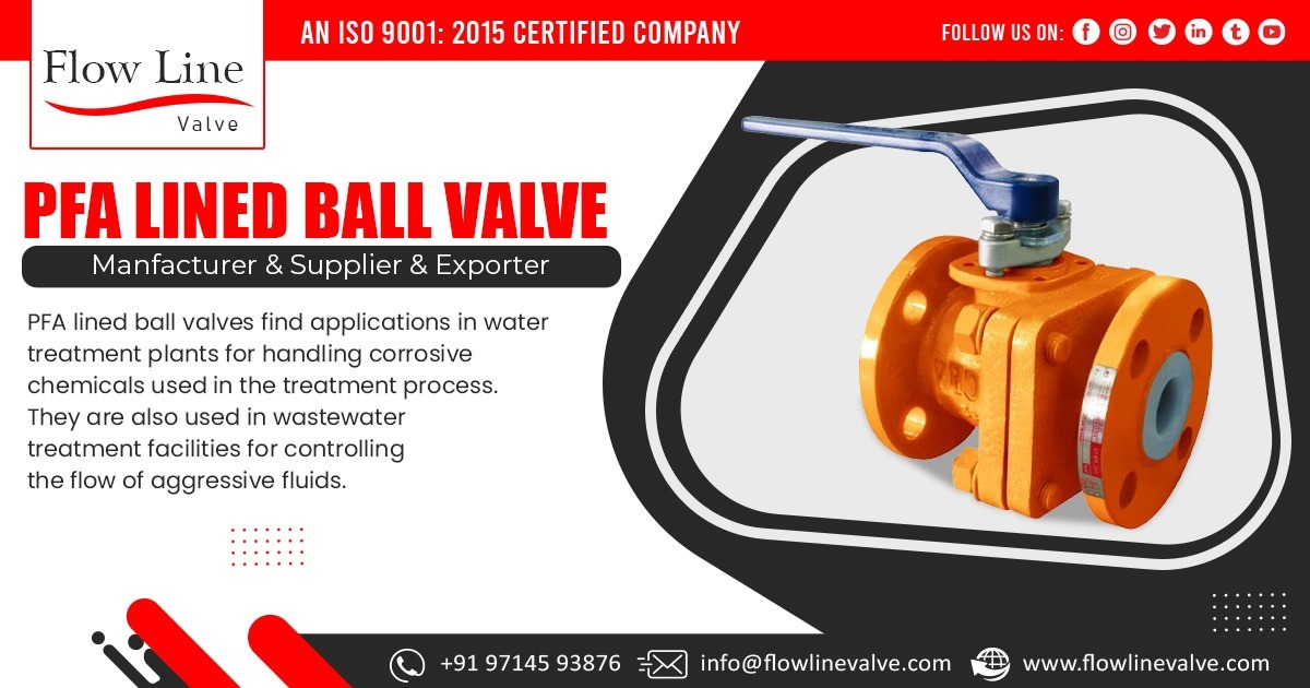 Supplier of PFA Lined Ball Valve in Karnataka