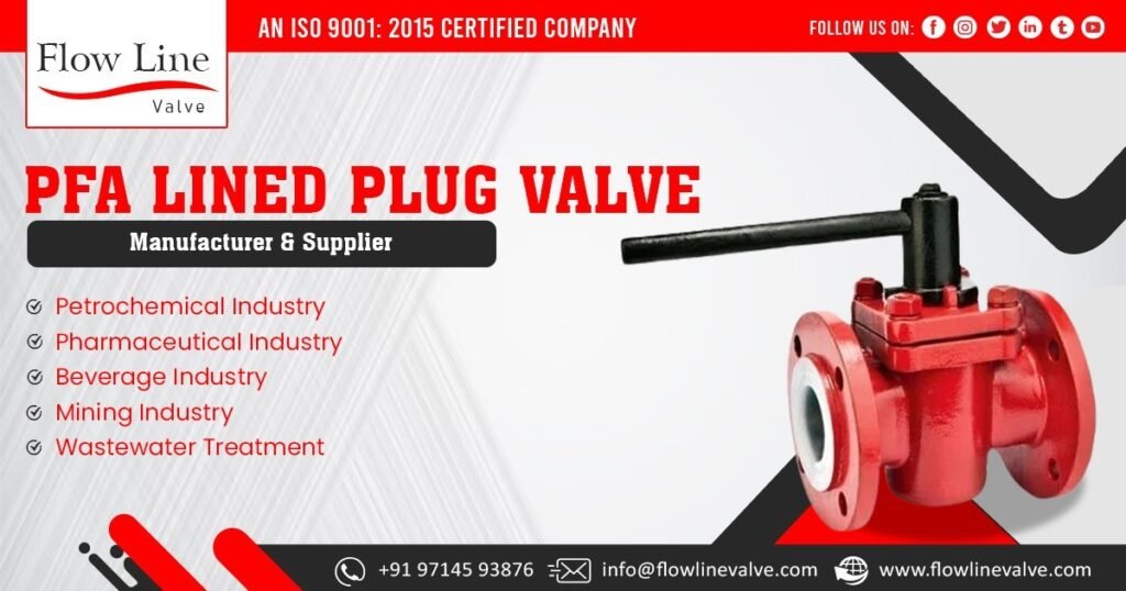 Supplier of PFA Lined Plug Valve in Tamil Nadu