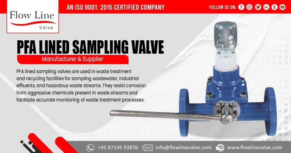 Supplier of PFA Lined Sampling Valve in Haryana