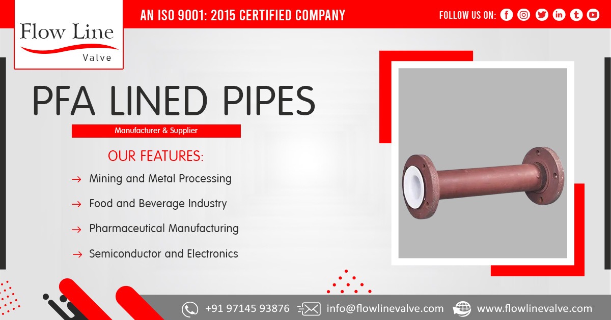 Supplier of PFA Lined Pipes in Madhya Pradesh