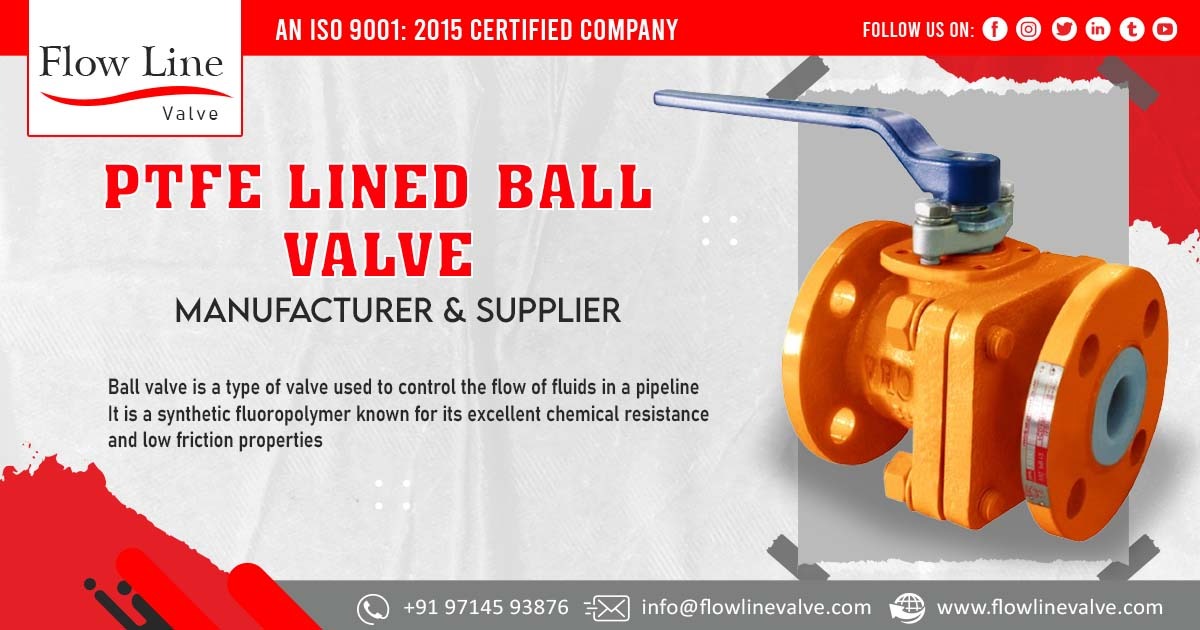 Supplier of PTFE Lined Ball Valve in Punjab