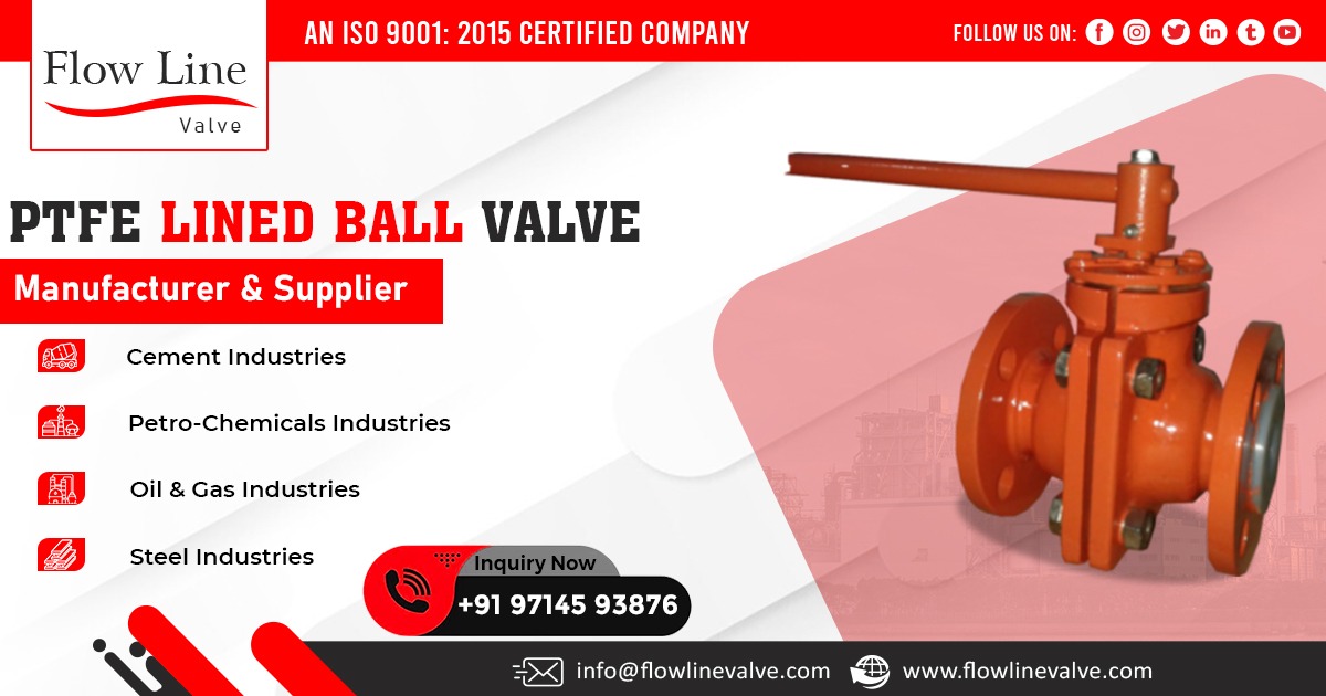 Supplier of PTFE Lined Ball Valve in Karnataka