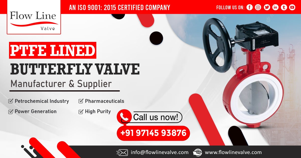 Supplier of PTFE Lined Butterfly Valve in Maharashtra