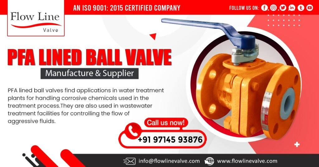 Supplier of PFA Lined Ball Valve in Maharashtra