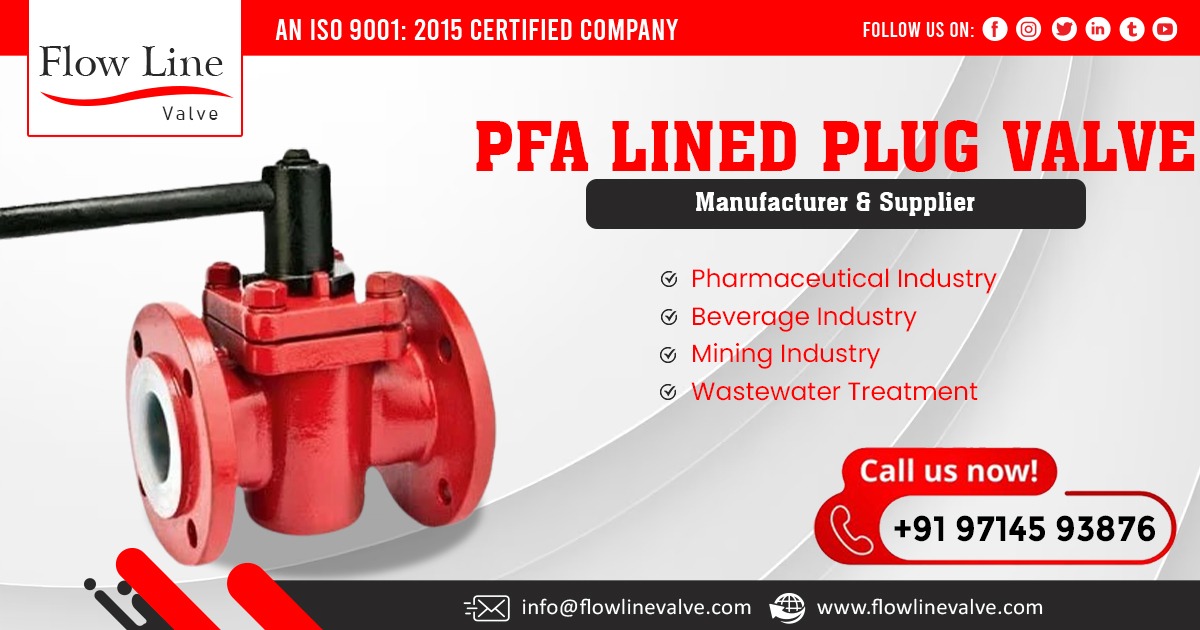 Supplier of PFA Lined Plug Valve in Assam