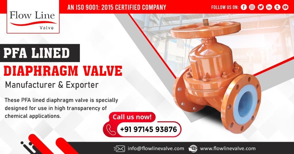 PFA Lined Diaphragm Valve in Chhattisgarh