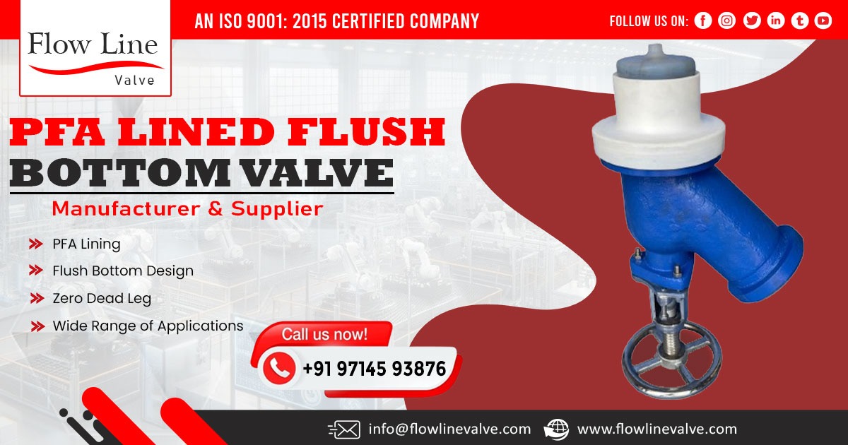 PFA Lined Flush Bottom Valve in Punjab