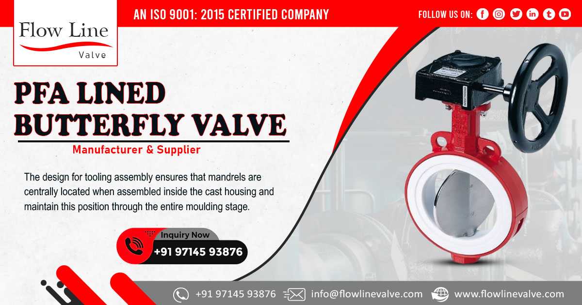 Supplier of PFA Lined Butterfly Valve in Maharashtra