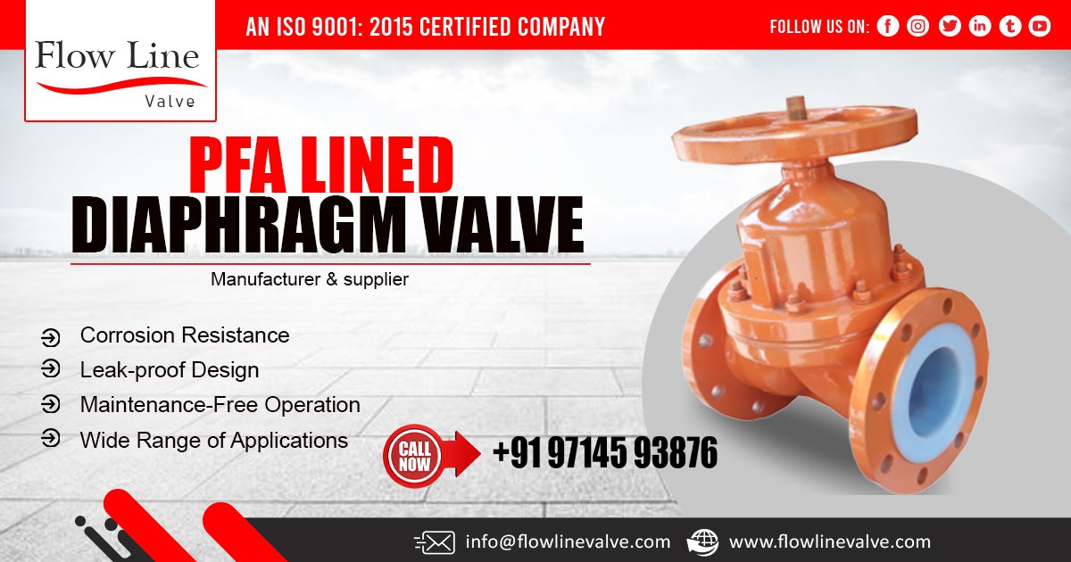 PFA Lined Diaphragm Valve in Odisha