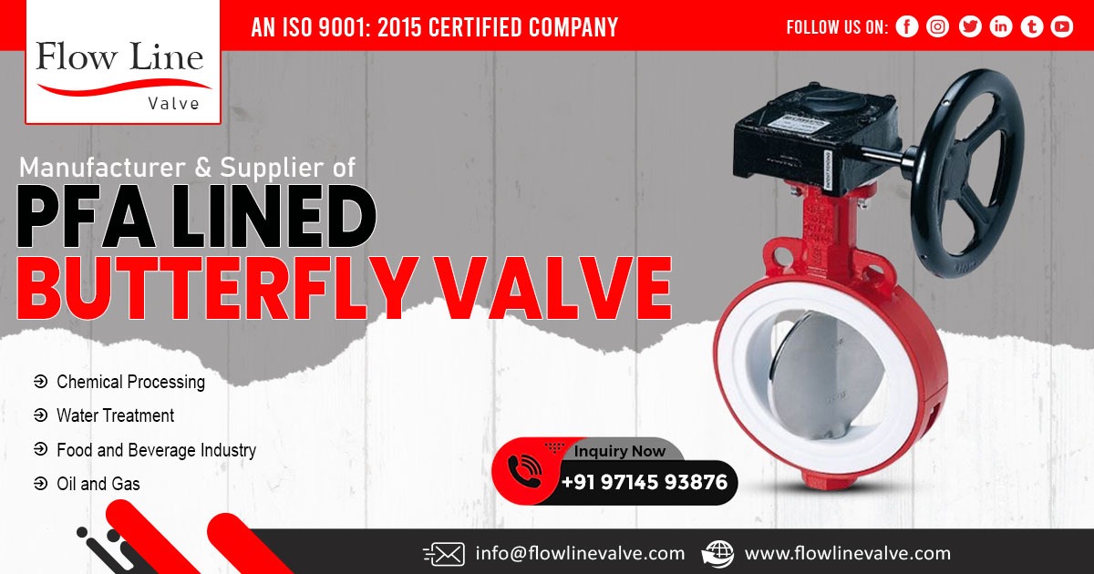 PFA Lined Butterfly Valve in Jharkhand