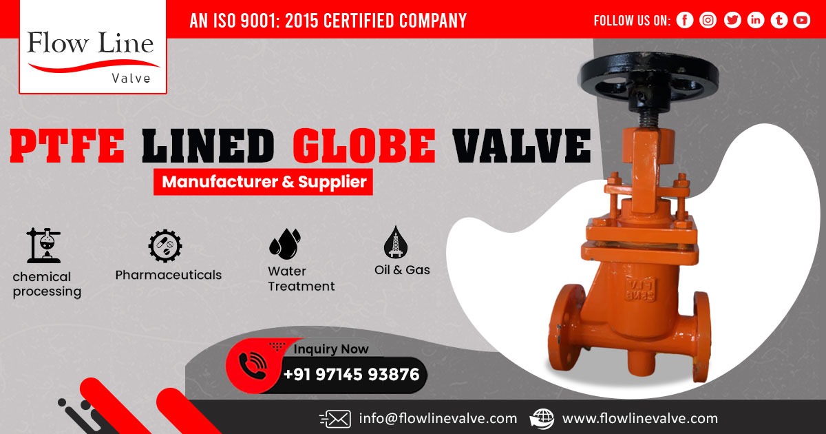 PTFE Lined Globe Valve in Andhra Pradesh