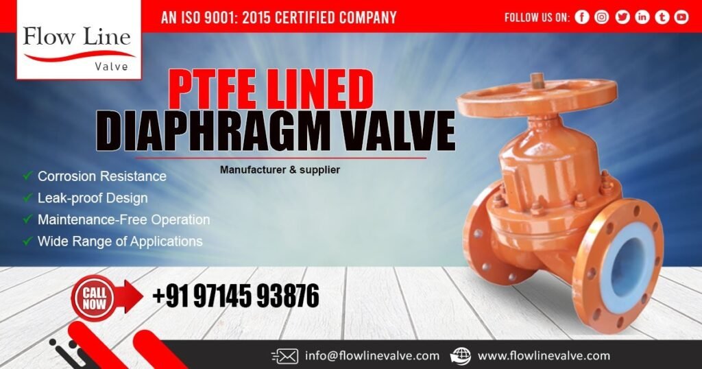 Supplier of PFA Lined Diaphragm Valve in Punjab