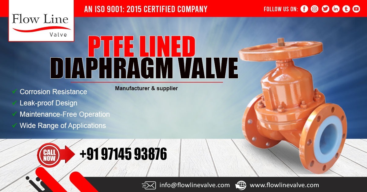 Supplier of PFA Lined Diaphragm Valve in Punjab