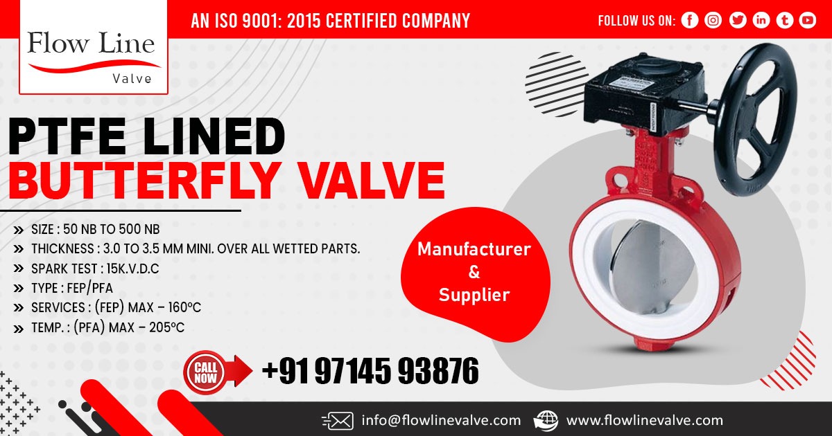 PTFE Lined Butterfly Valve in Assam