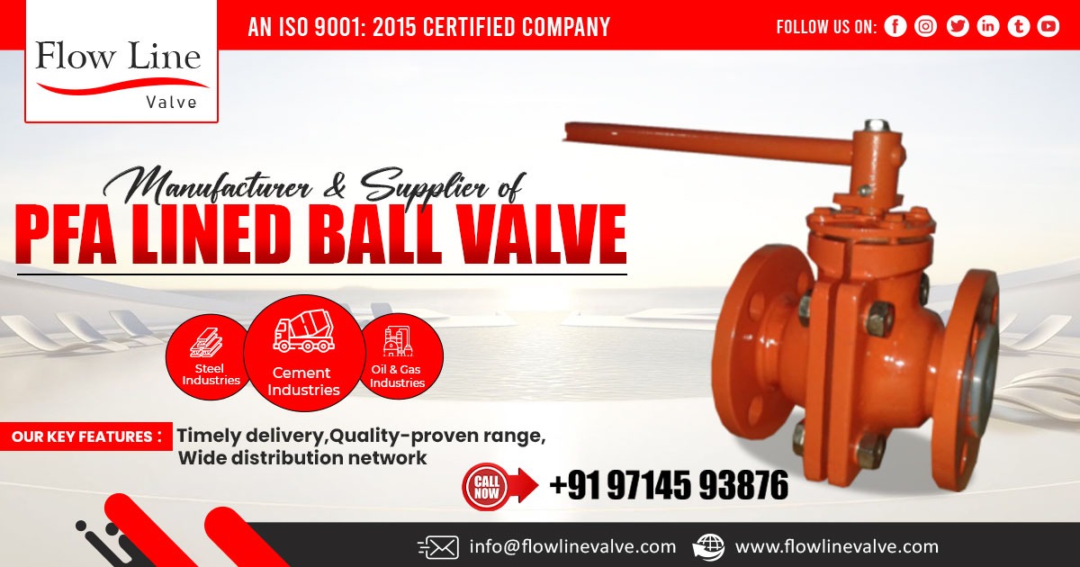 PFA Lined Ball Valve Supplier in Andhra Pradesh