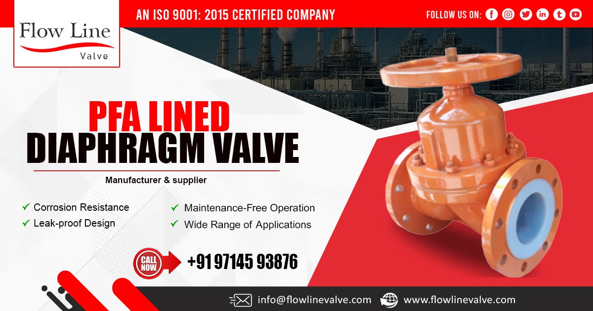 PFA Lined Diaphragm Valve Supplier in Assam