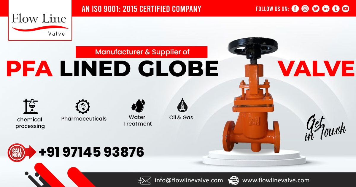 PFA Lined Globe Valve Supplier in Karnataka