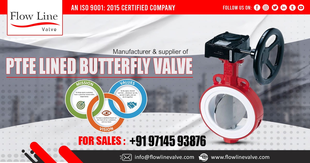 PTFE Lined Butterfly Valve Supplier in Rajasthan