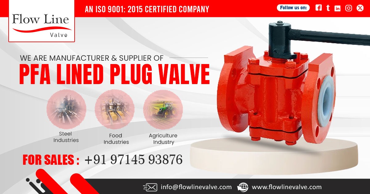 PFA Lined Plug Valve Supplier in Sikkim