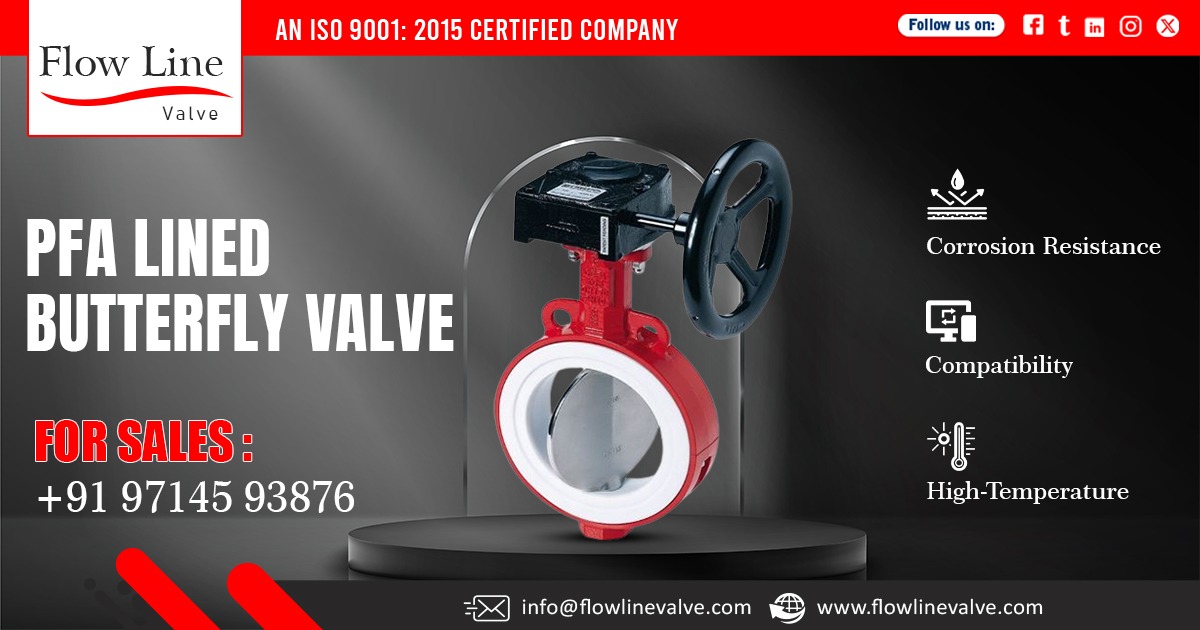 PFA Lined Butterfly Valve Supplier in Haryana