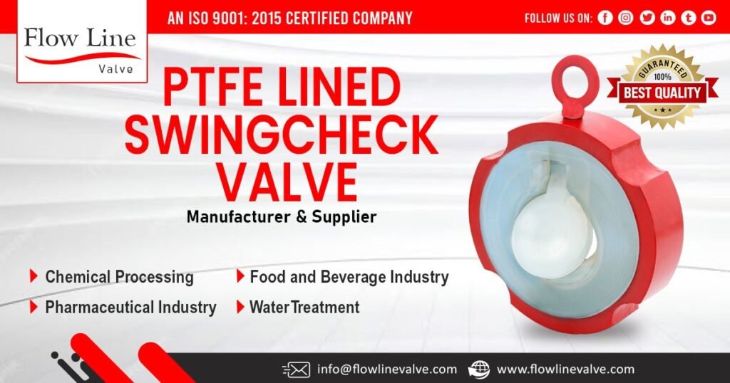 Supplier of PTFE Lined Swing Check Valve in Andhra Pradesh