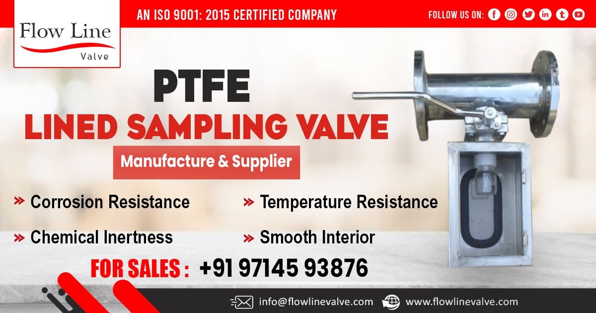 PTFE Lined Sampling Valve in Rajasthan