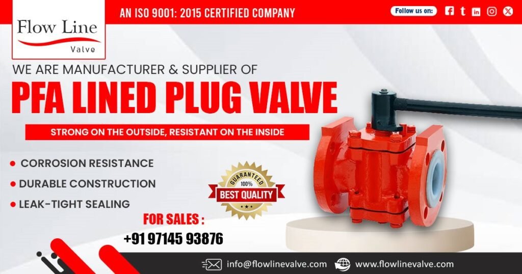PFA Lined Plug Valve Supplier in Karnataka