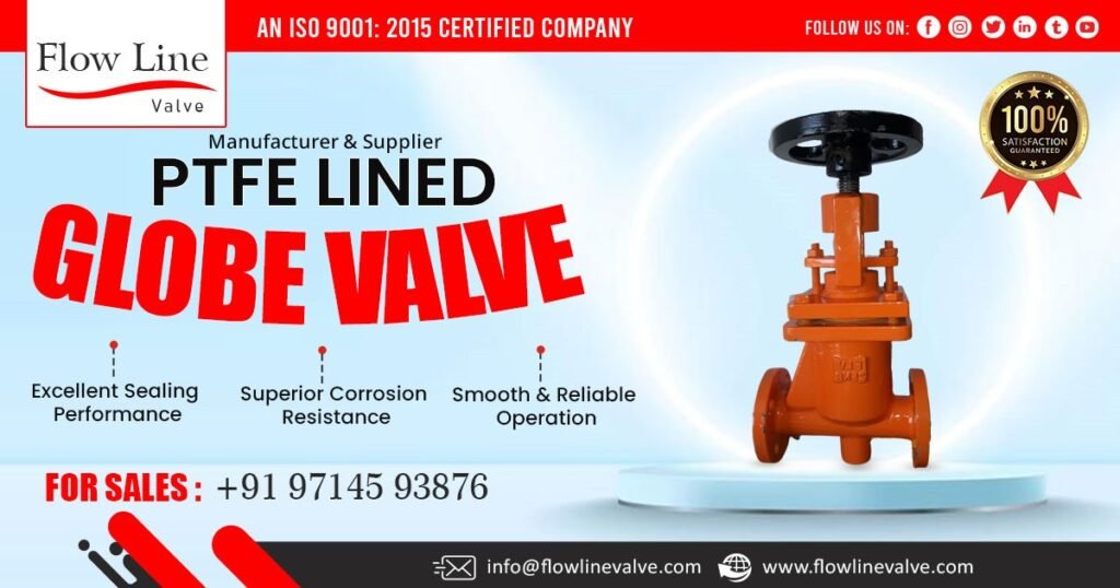 PTFE Lined Globe Valve in Pune