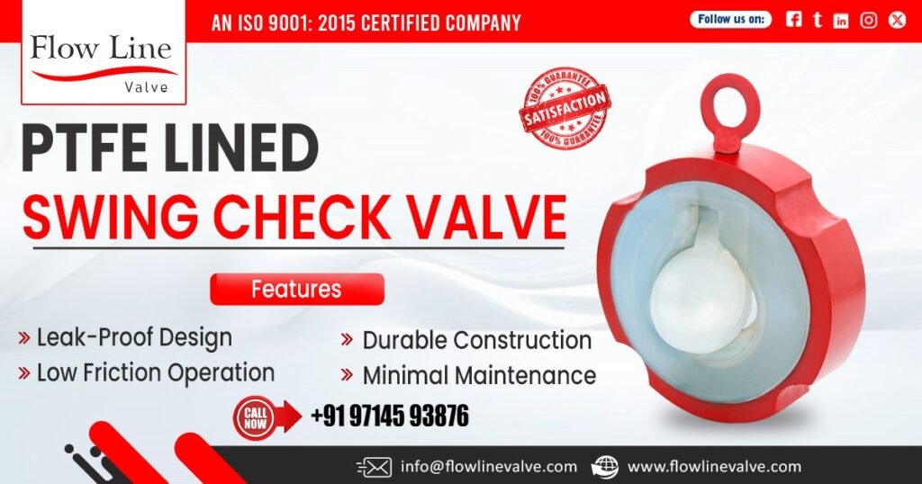 PTFE Lined Swing Check Valve in Pune