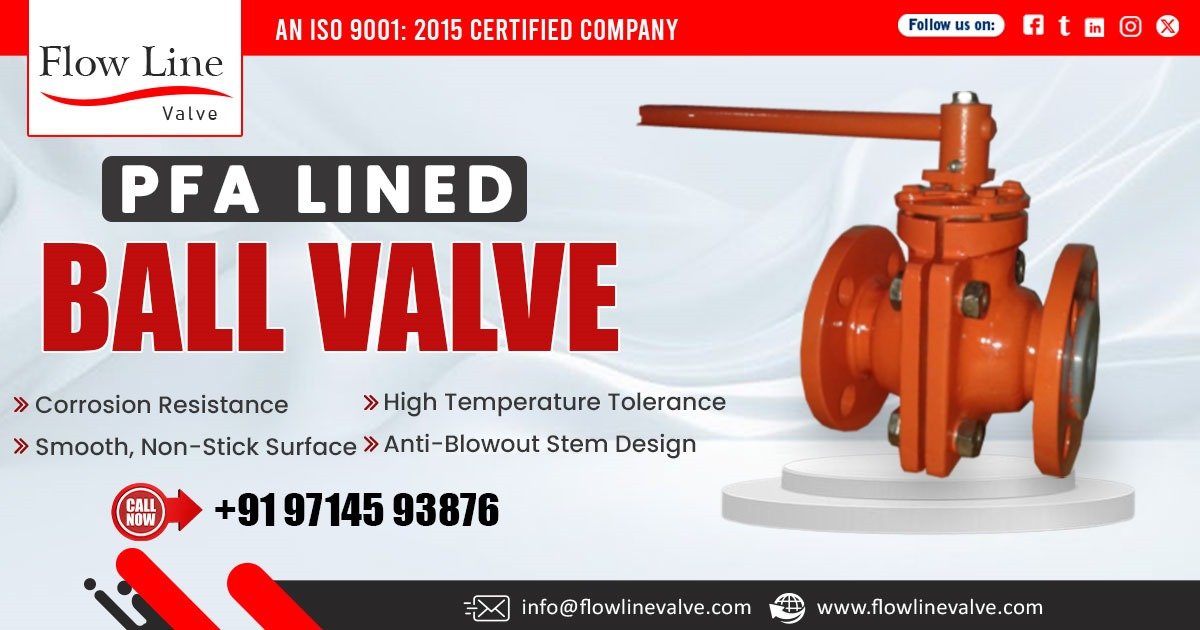 PFA Lined Ball Valve in Mumbai