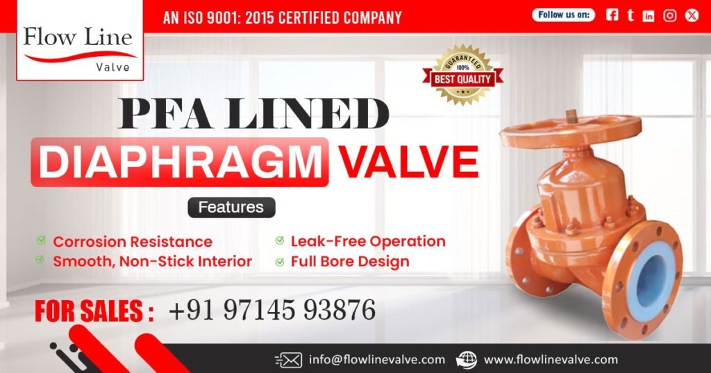 PFA Lined Diaphragm Valve in Pune