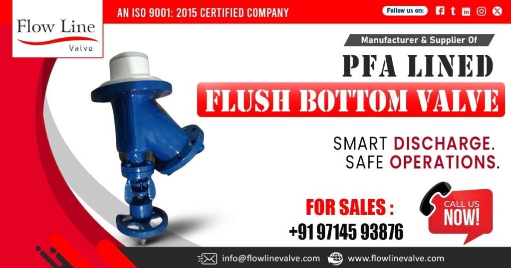 PFA Flush Bottom Valve in Vapi