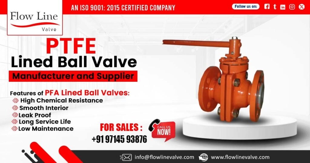 PTFE Lined Ball Valve in Kutch