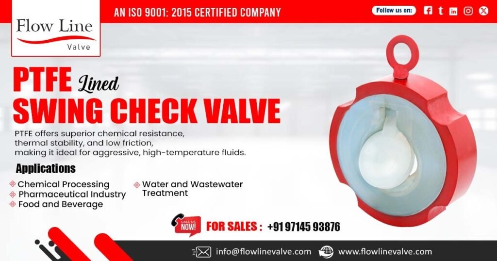 PTFE Lined Swing Check Valve in Mumbai