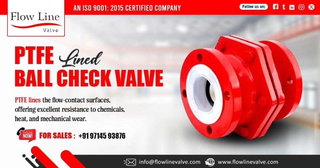 PTFE Lined Ball Check Valve in Noida