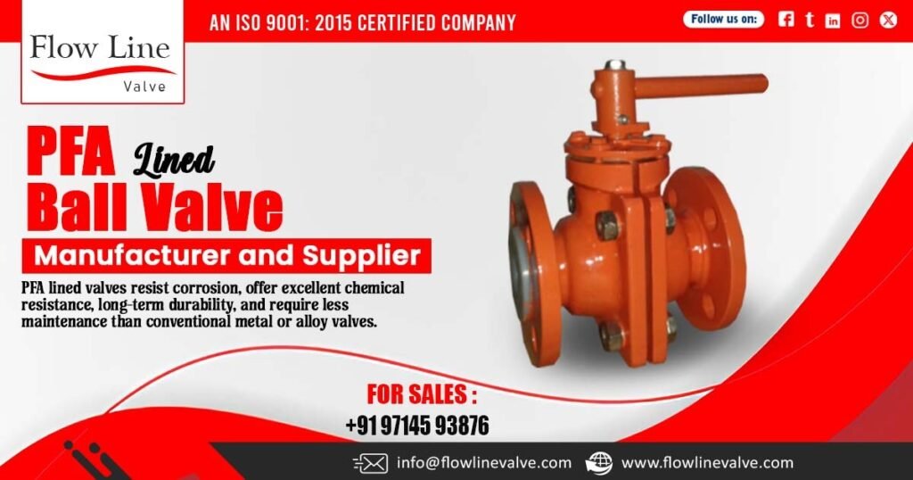 PFA Lined Ball Valve in Bangalore