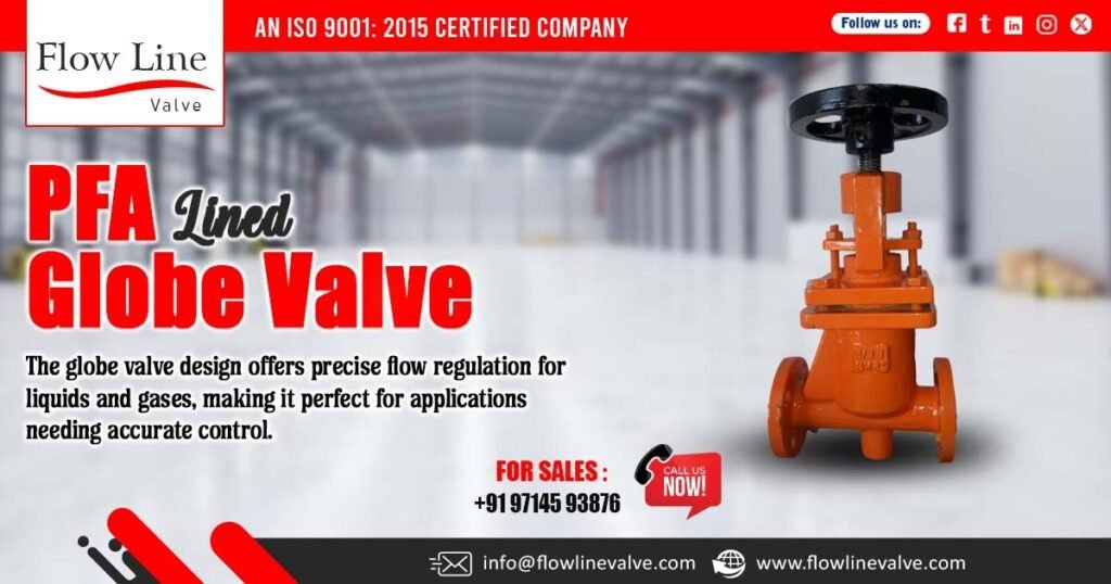 PFA Lined Globe Valve in Dahej