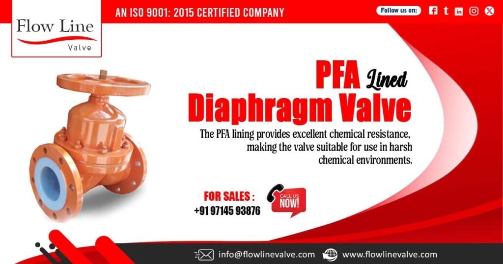 PFA Lined Diaphragm Valve in Mumbai